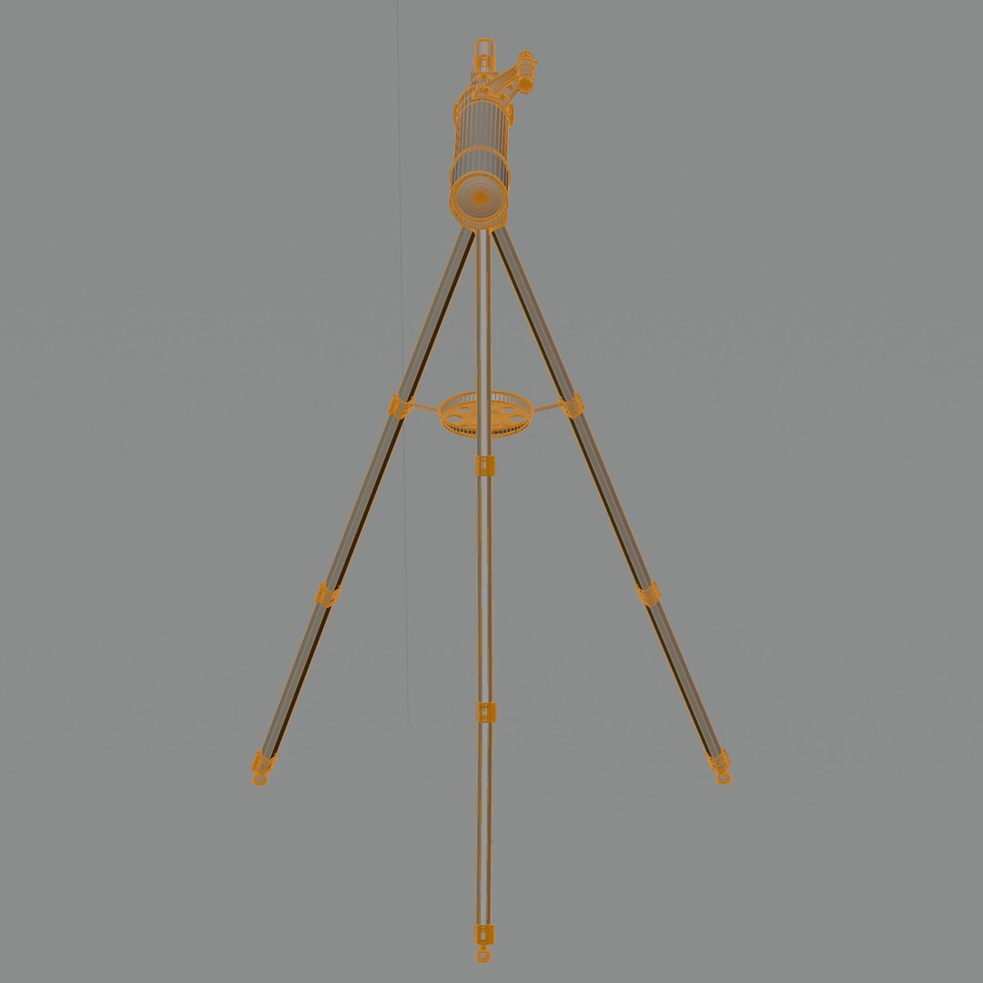 Telescope 3D Model – Low Poly PBR Game Asset, FBX & OBJ Formats - View 20