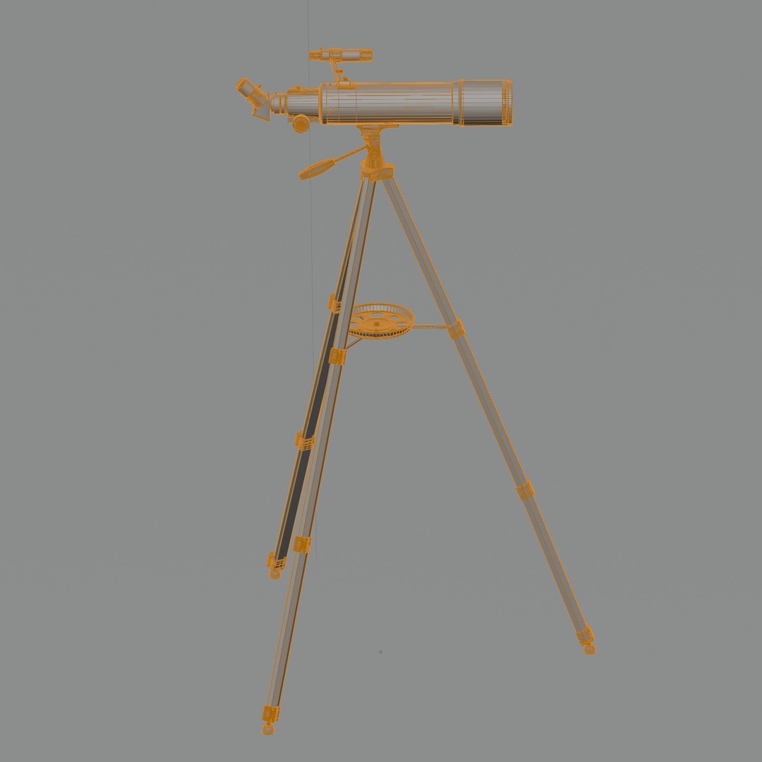 Telescope 3D Model – Low Poly PBR Game Asset, FBX & OBJ Formats - View 21