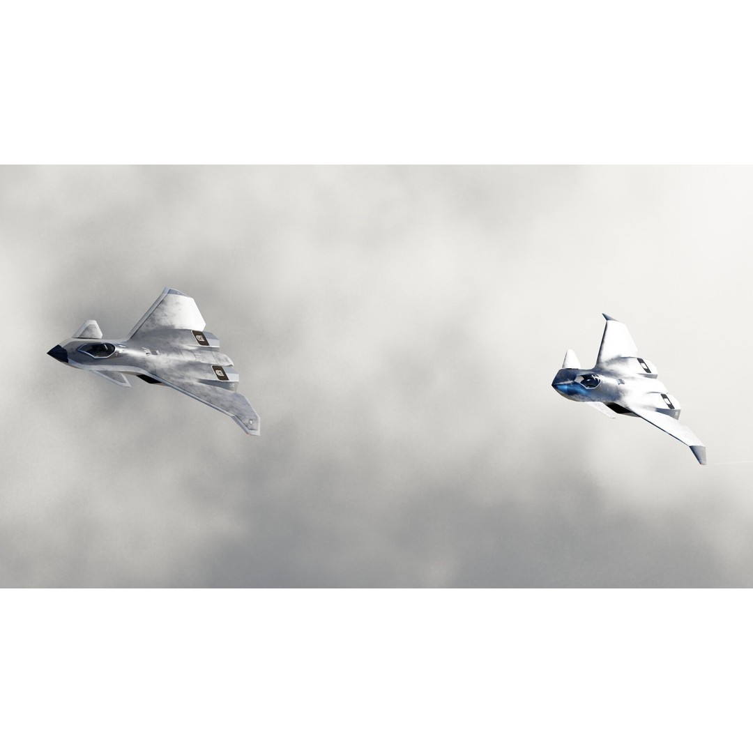 Boeing F-47 Thunderstorm 3D Model – Low Poly Rigged Aircraft, FBX, OBJ