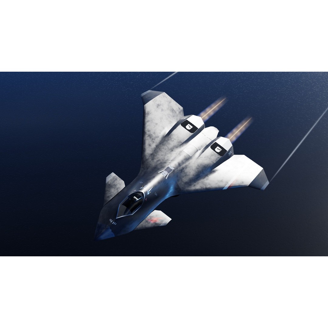 Boeing F-47 Thunderstorm 3D Model – Low Poly Rigged Aircraft, FBX, OBJ - View 14