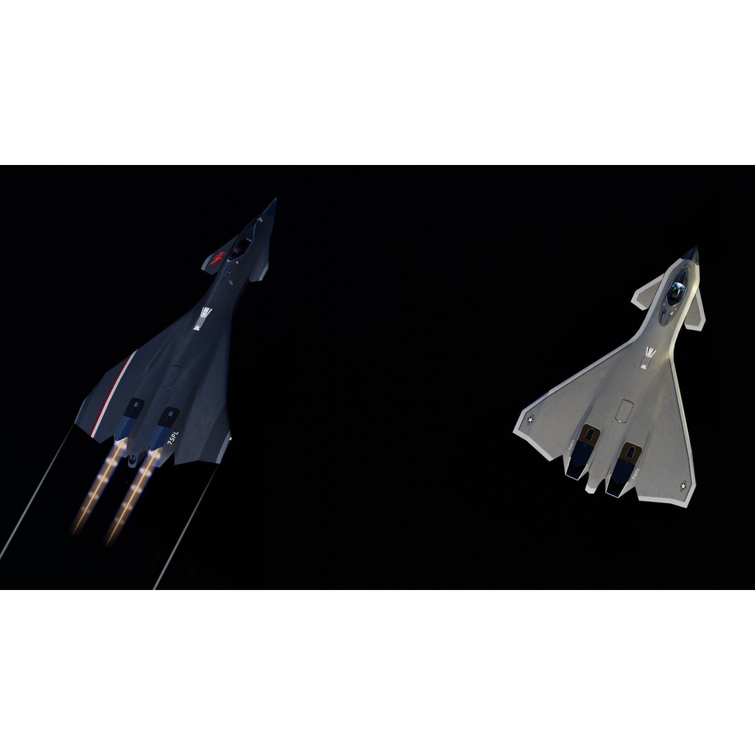 Boeing F-47 Thunderstorm 3D Model – Low Poly Rigged Aircraft, FBX, OBJ - View 18