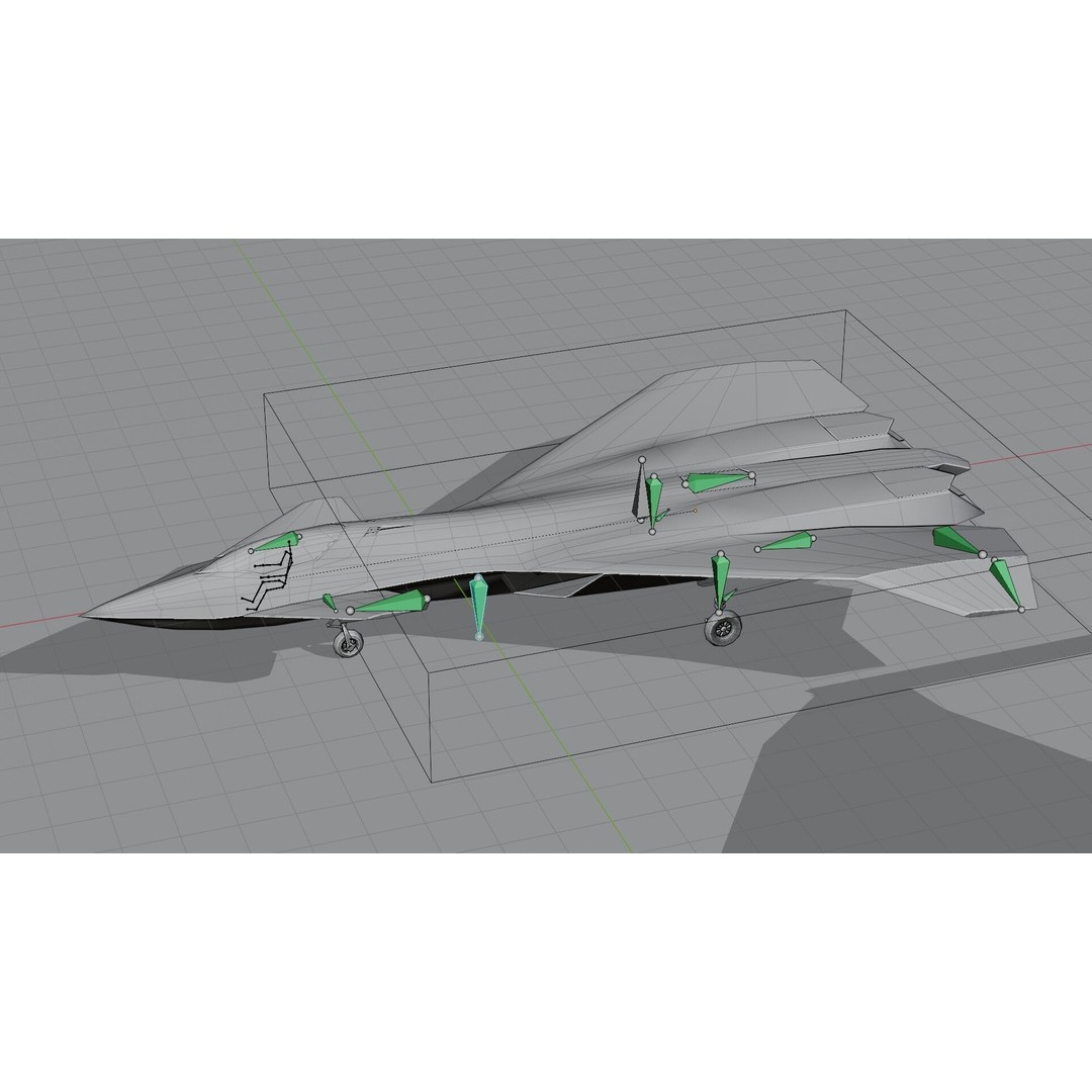 Boeing F-47 Thunderstorm 3D Model – Low Poly Rigged Aircraft, FBX, OBJ - View 19