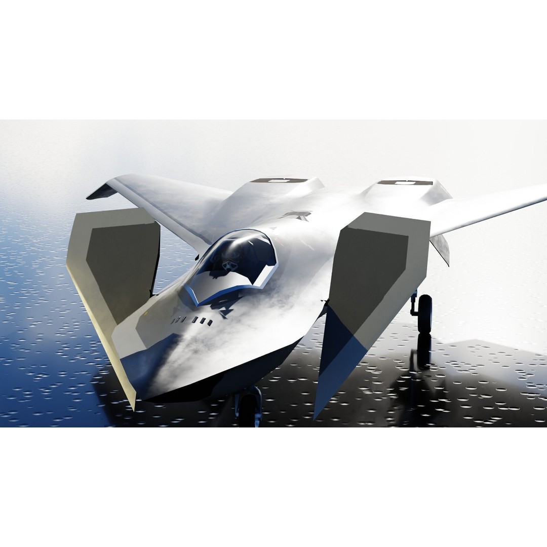 Boeing F-47 Thunderstorm 3D Model – Low Poly Rigged Aircraft, FBX, OBJ - View 20