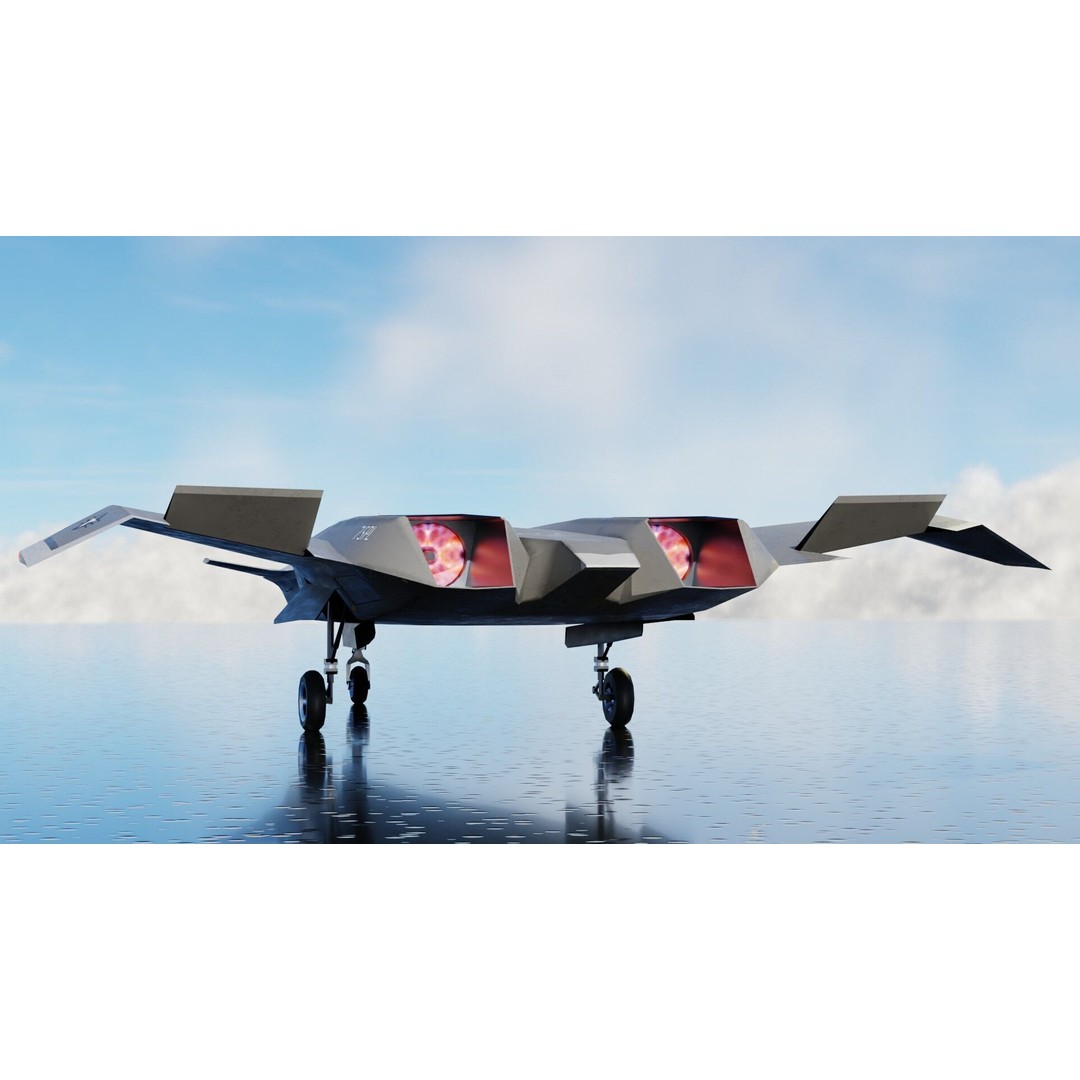 Boeing F-47 Thunderstorm 3D Model – Low Poly Rigged Aircraft, FBX, OBJ - View 21
