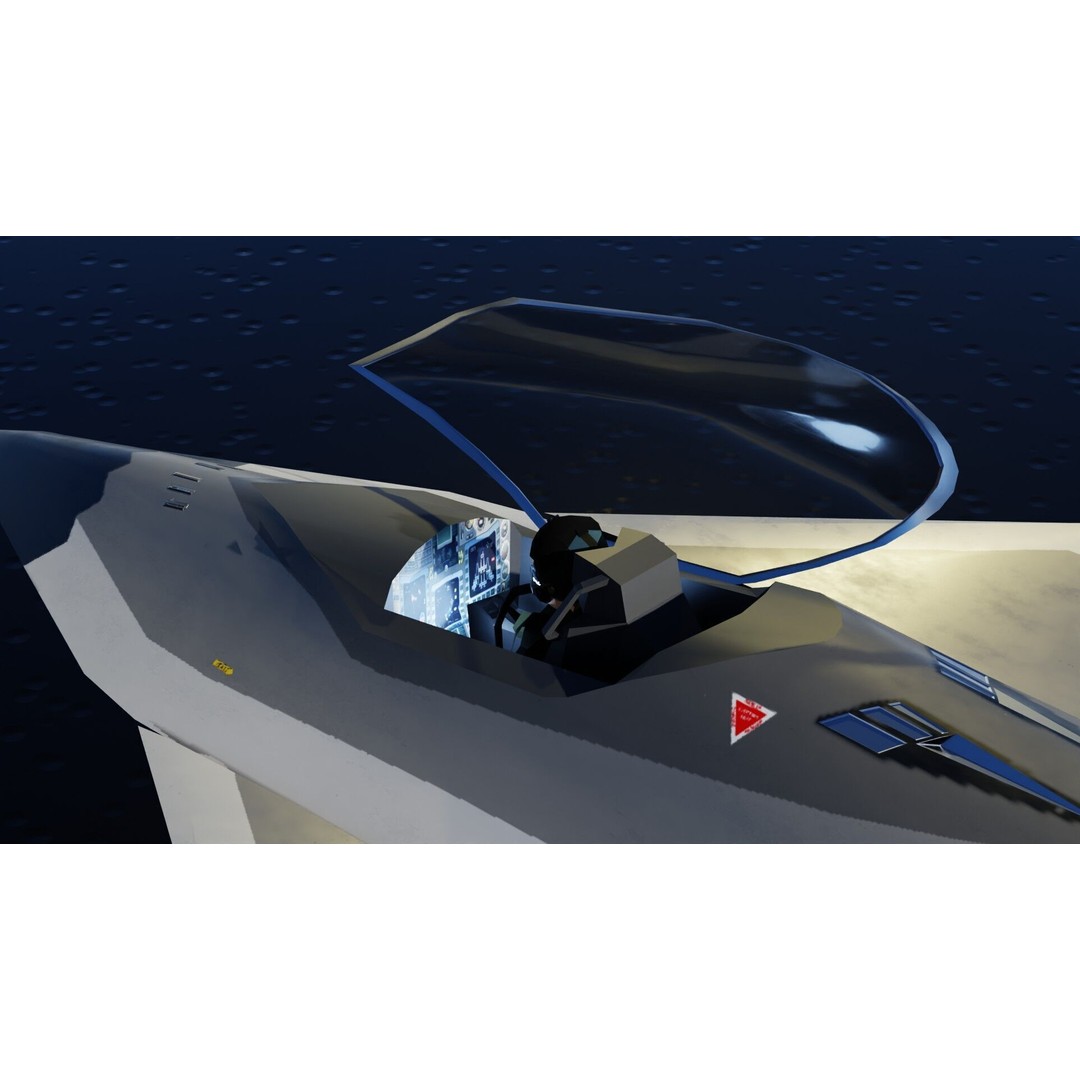 Boeing F-47 Thunderstorm 3D Model – Low Poly Rigged Aircraft, FBX, OBJ - View 23