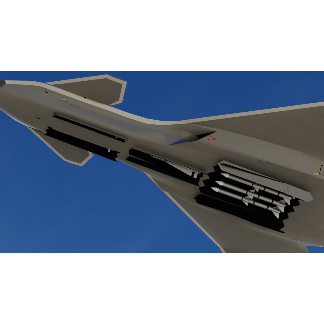 Boeing F-47 Thunderstorm 3D Model – Low Poly Rigged Aircraft, FBX, OBJ - View 24