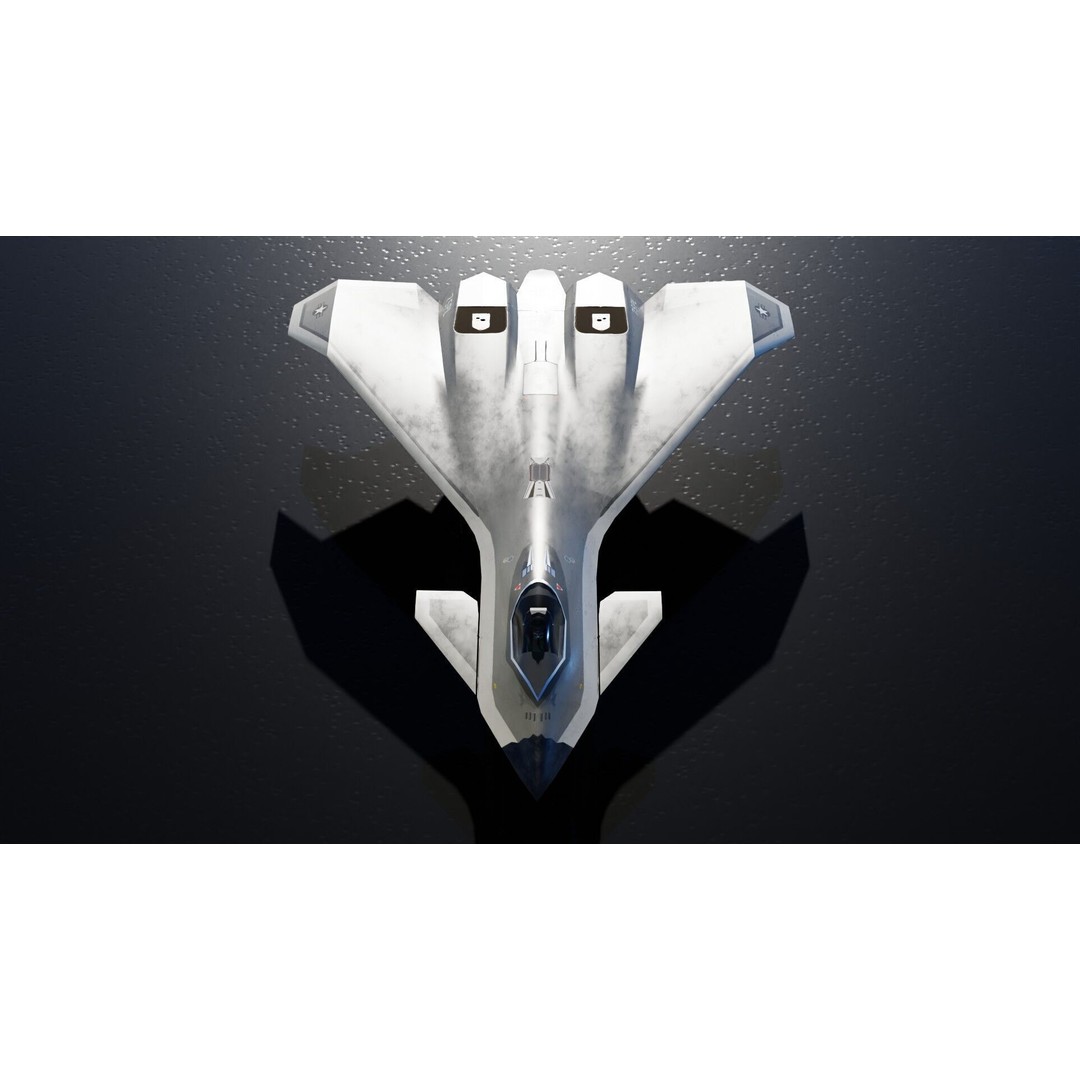 Boeing F-47 Thunderstorm 3D Model – Low Poly Rigged Aircraft, FBX, OBJ - View 6