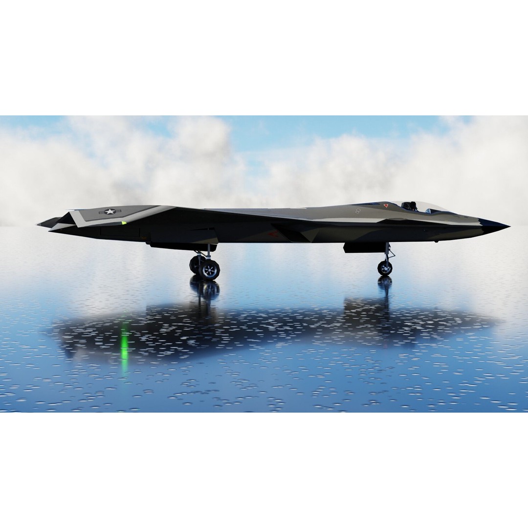 Boeing F-47 Thunderstorm 3D Model – Low Poly Rigged Aircraft, FBX, OBJ - View 9