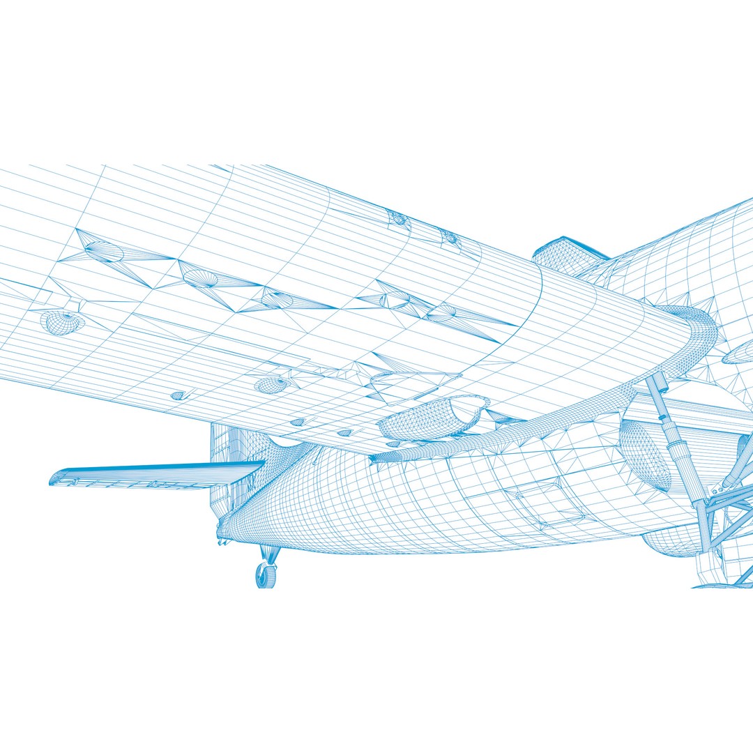 F4F-4 3D Model – Low Poly Historic Fighter Aircraft, FBX