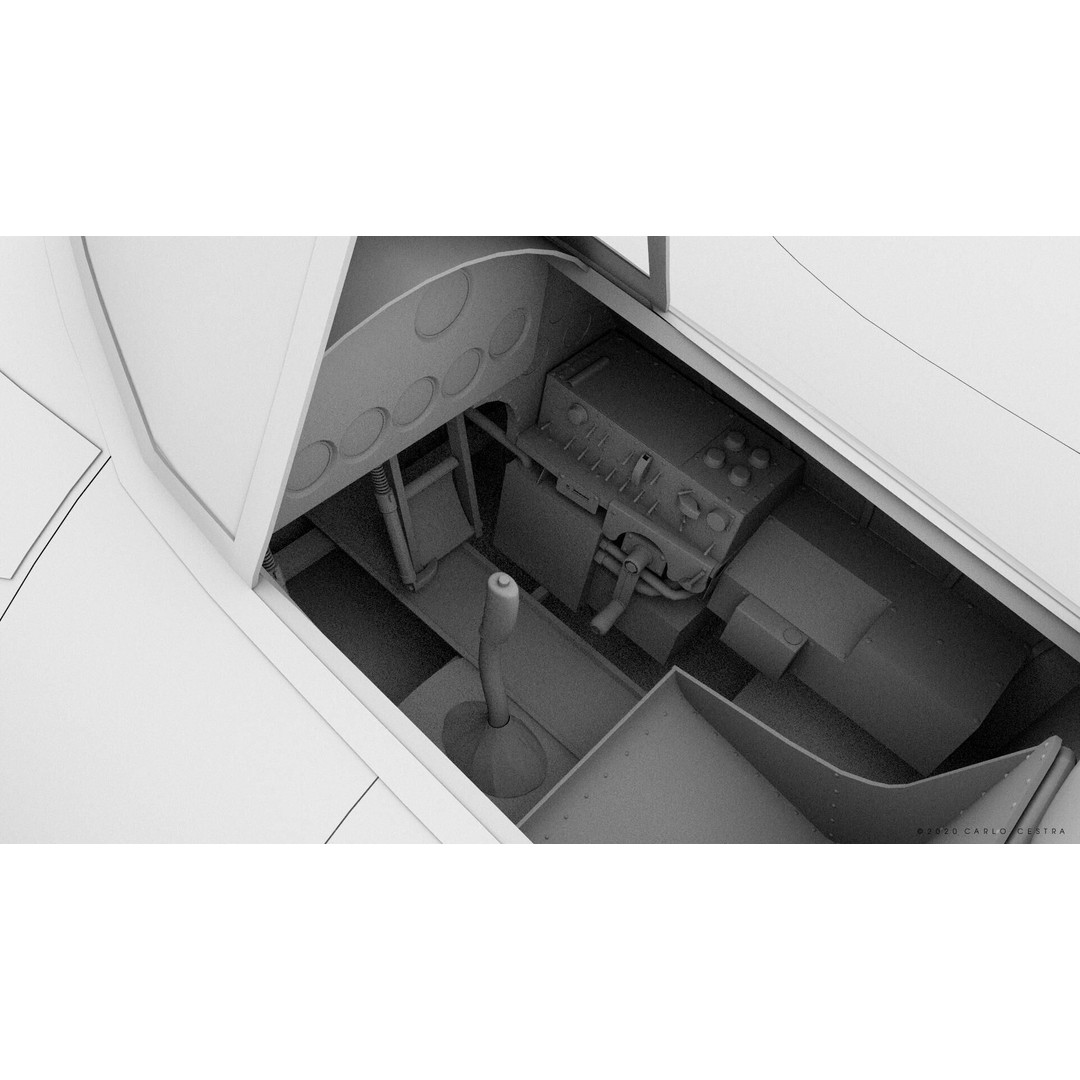 F4F-4 3D Model – Low Poly Historic Fighter Aircraft, FBX - View 49