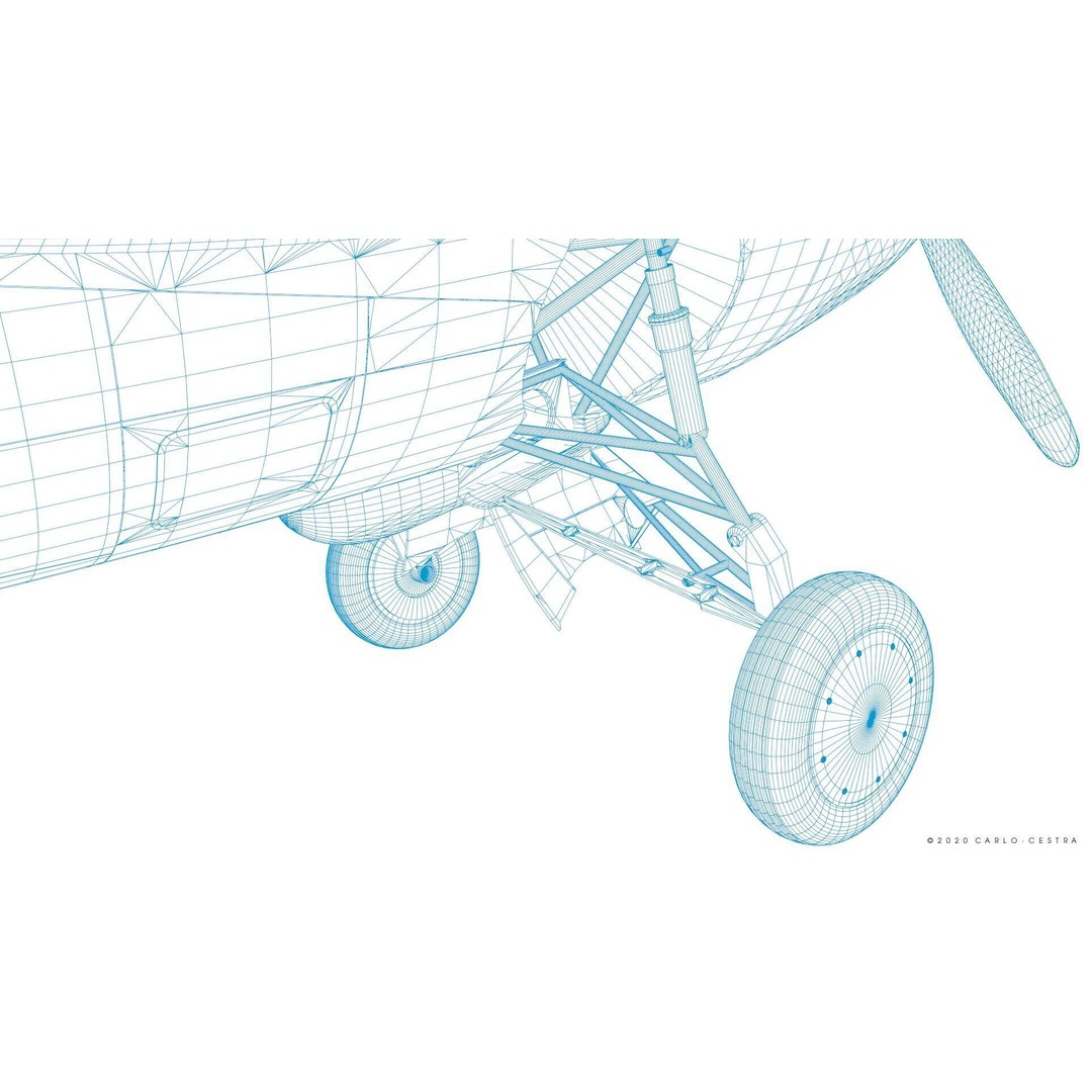 F4F-4 3D Model – Low Poly Historic Fighter Aircraft, FBX - View 64
