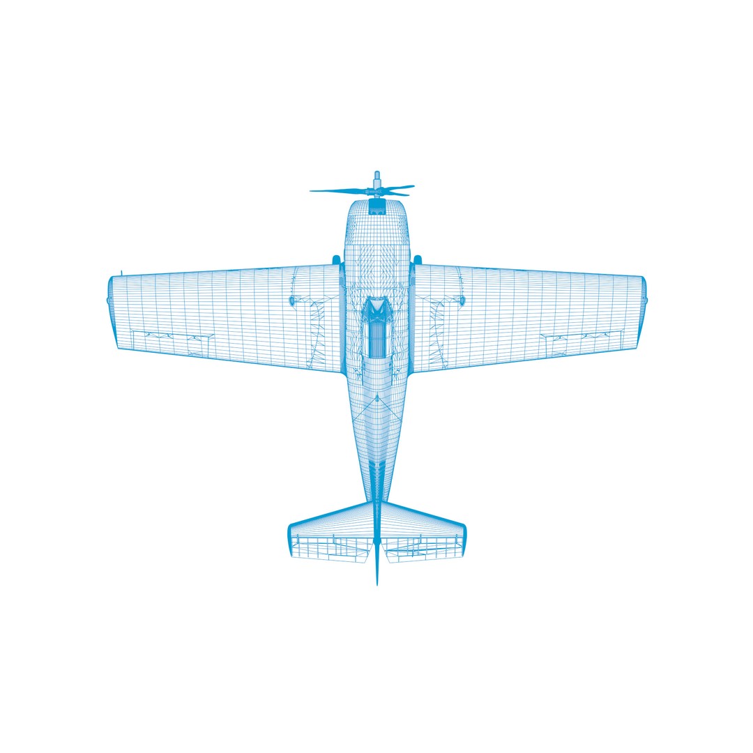 F4F-4 3D Model – Low Poly Historic Fighter Aircraft, FBX - View 75