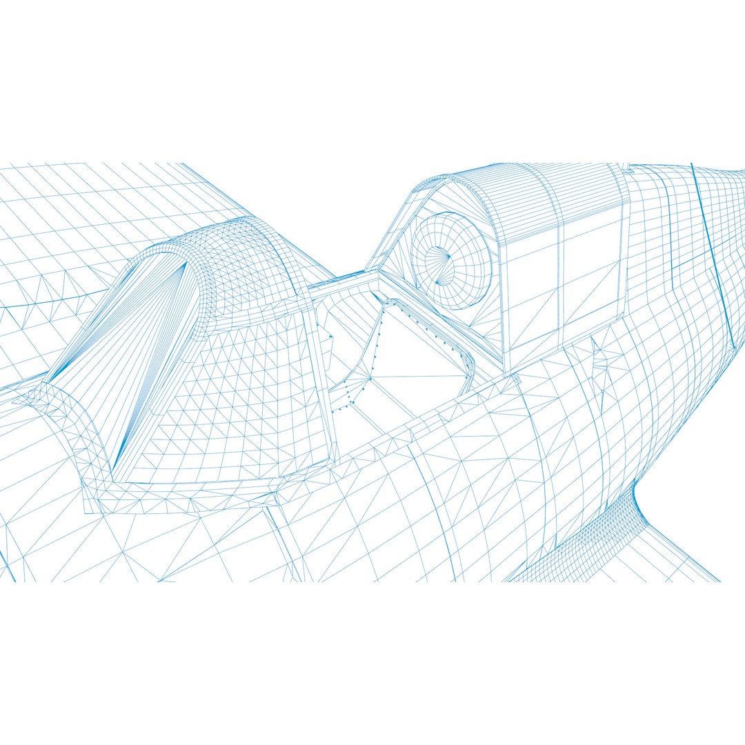 F4F-4 3D Model – Low Poly Historic Fighter Aircraft, FBX - View 80
