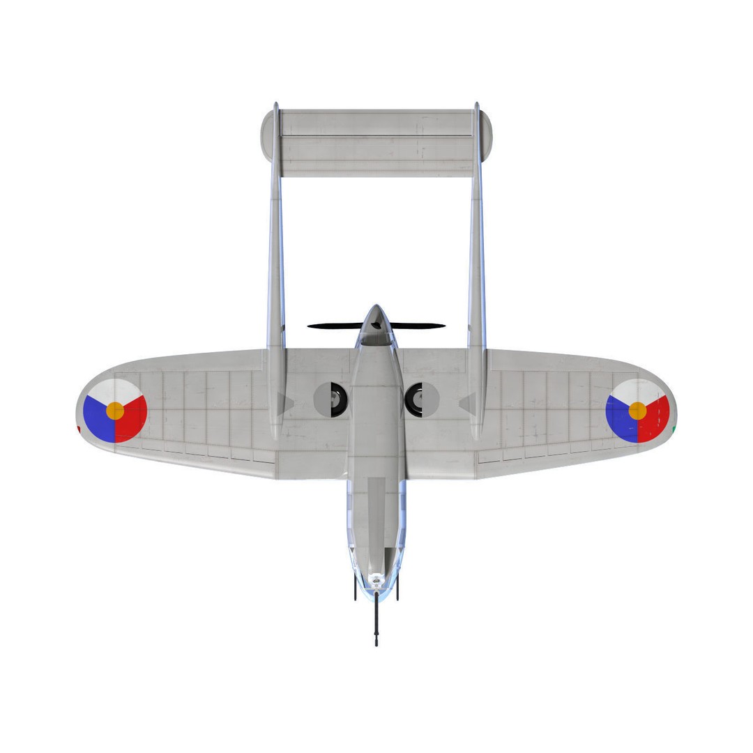 De Schelde S21 3D Model – High Poly Fighter Aircraft Prototype, FBX - View 15