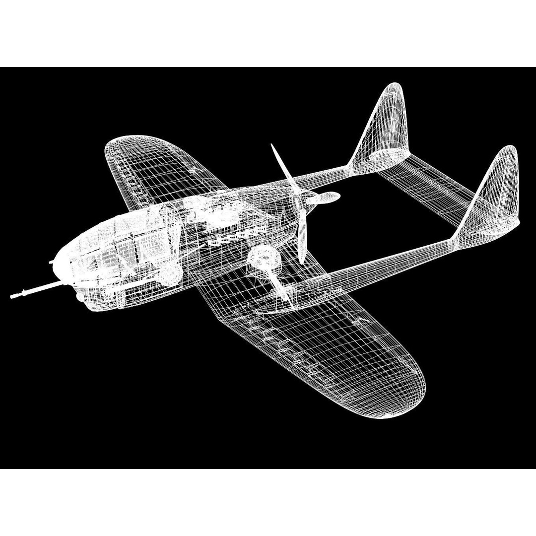 De Schelde S21 3D Model – High Poly Fighter Aircraft Prototype, FBX - View 17
