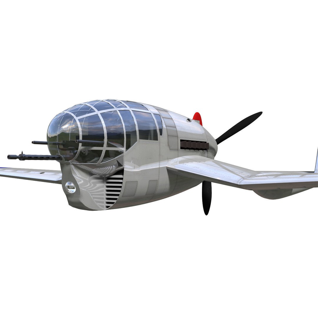 De Schelde S21 3D Model – High Poly Fighter Aircraft Prototype, FBX - View 6
