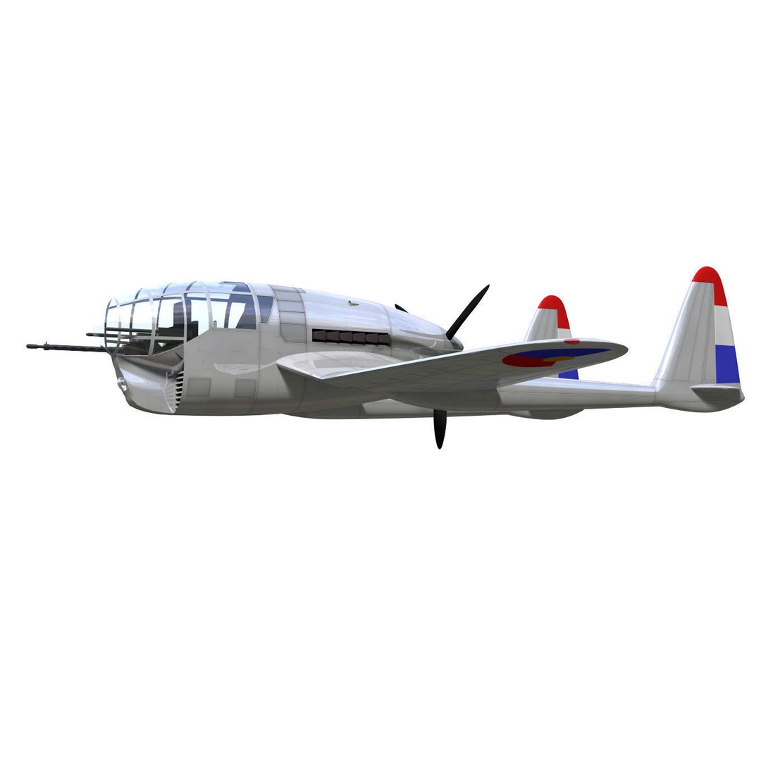 De Schelde S21 3D Model – High Poly Fighter Aircraft Prototype, FBX - View 7