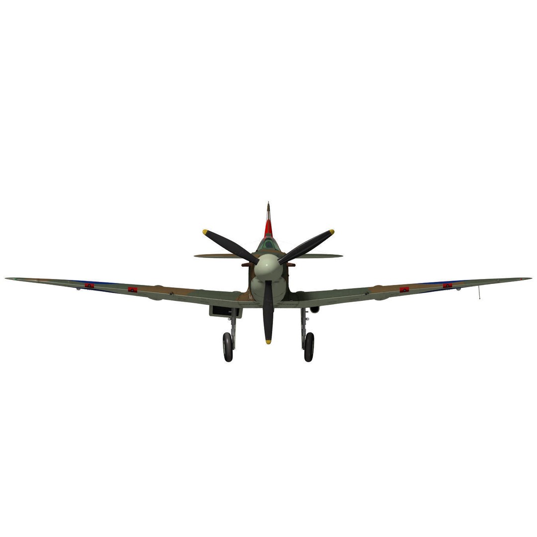 Supermarine Spitfire Mk-IIb 3D Model – High Poly Aircraft, FBX, OBJ - View 14