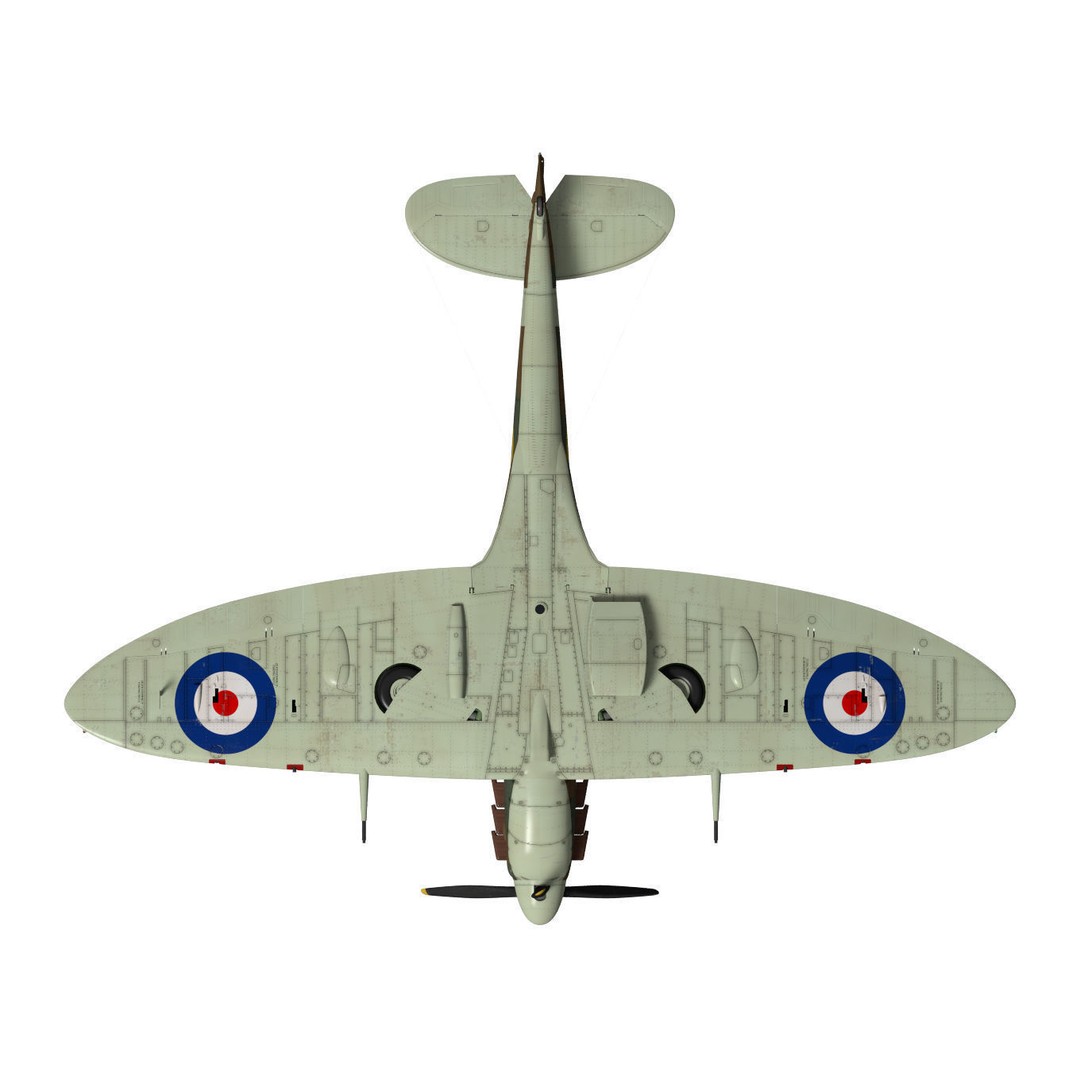 Supermarine Spitfire Mk-IIb 3D Model – High Poly Aircraft, FBX, OBJ - View 16