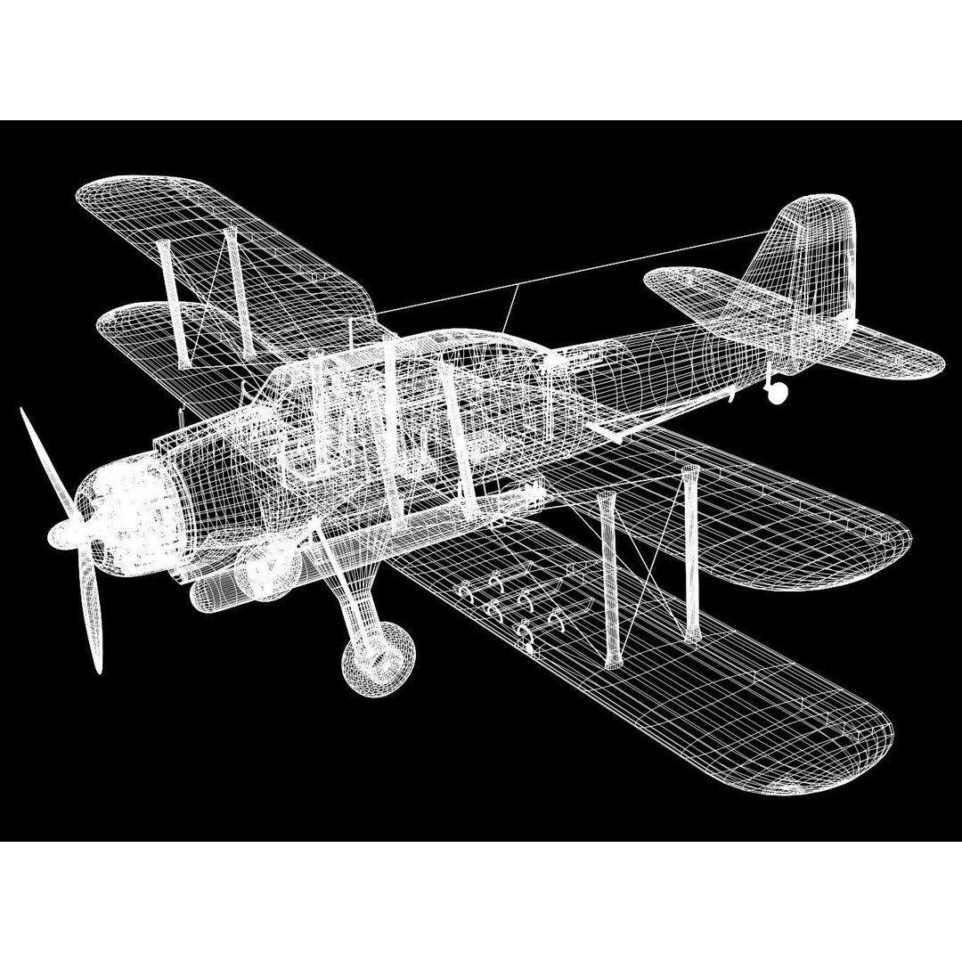 Fairey Albacore 3D Model – High Poly Military Aircraft, FBX & OBJ - View 13