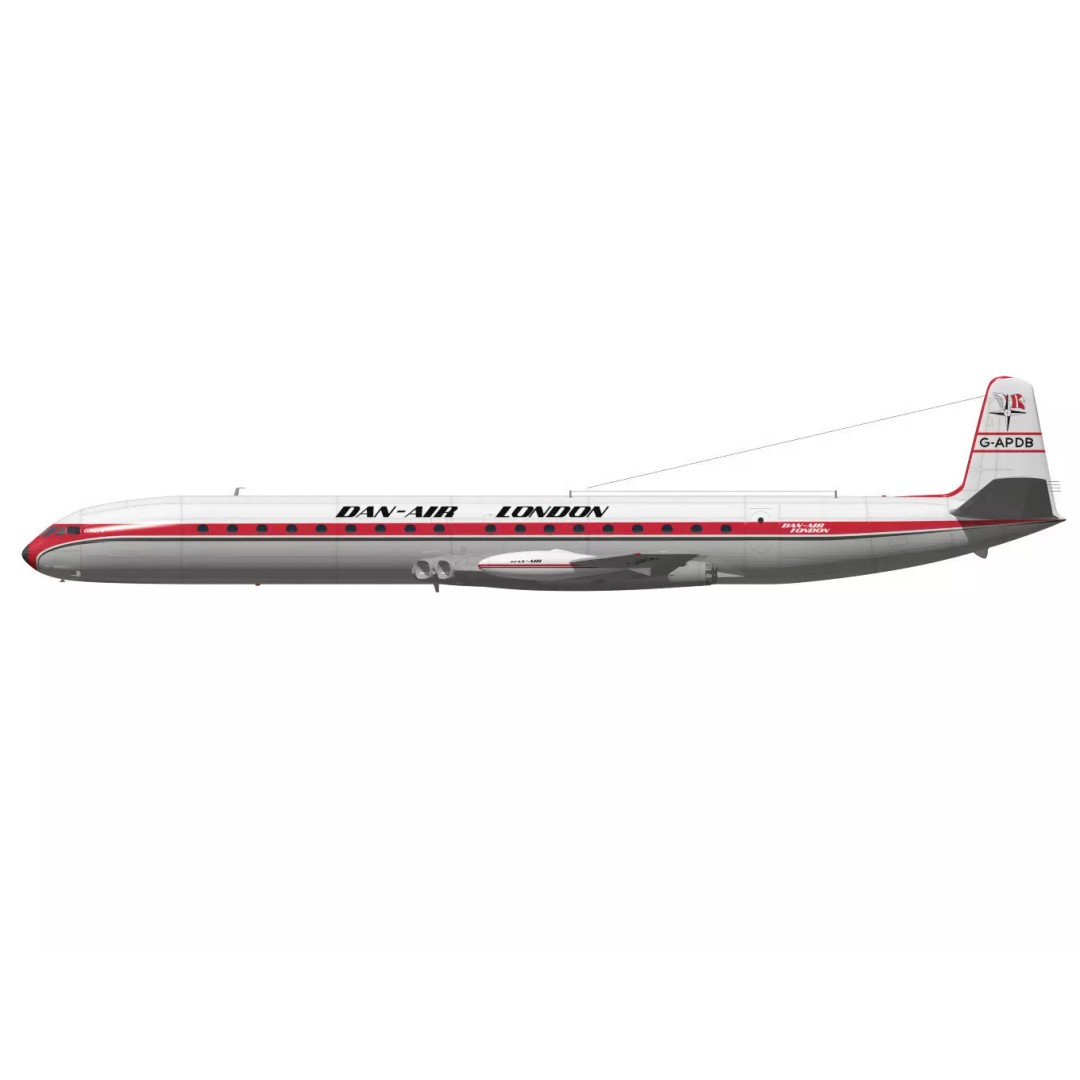 de Havilland DH.106 Comet MkIVC 3D Model – High Poly Jet Airliner, FBX - View 12