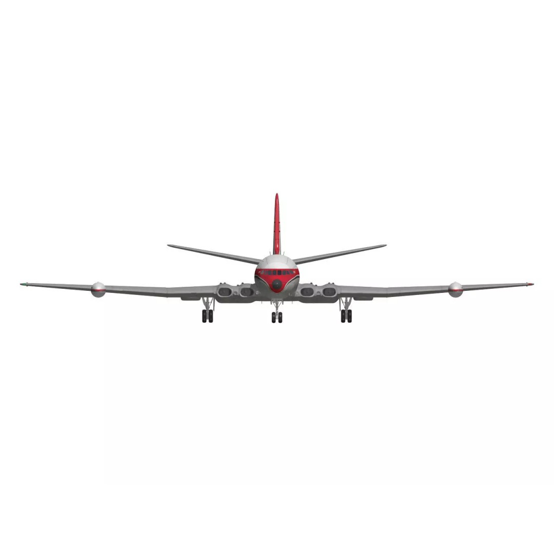 de Havilland DH.106 Comet MkIVC 3D Model – High Poly Jet Airliner, FBX - View 14