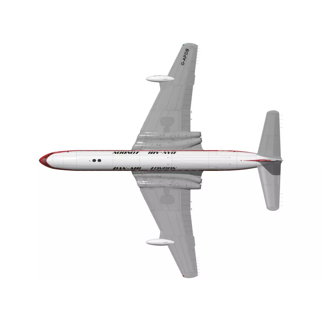 de Havilland DH.106 Comet MkIVC 3D Model – High Poly Jet Airliner, FBX - View 16