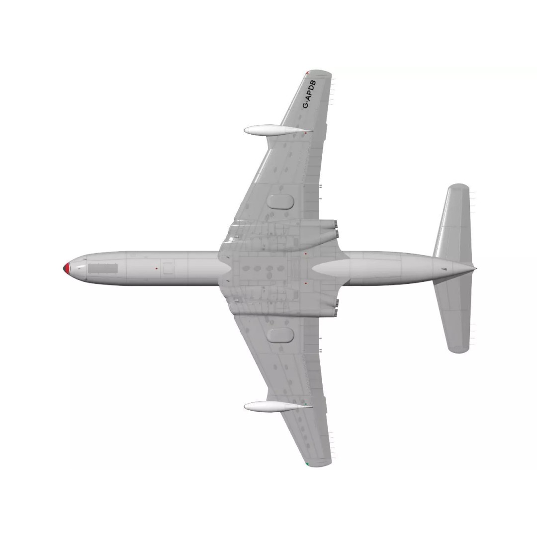 de Havilland DH.106 Comet MkIVC 3D Model – High Poly Jet Airliner, FBX - View 17