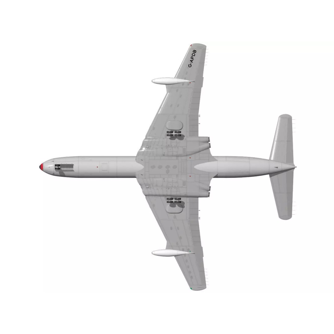 de Havilland DH.106 Comet MkIVC 3D Model – High Poly Jet Airliner, FBX - View 18