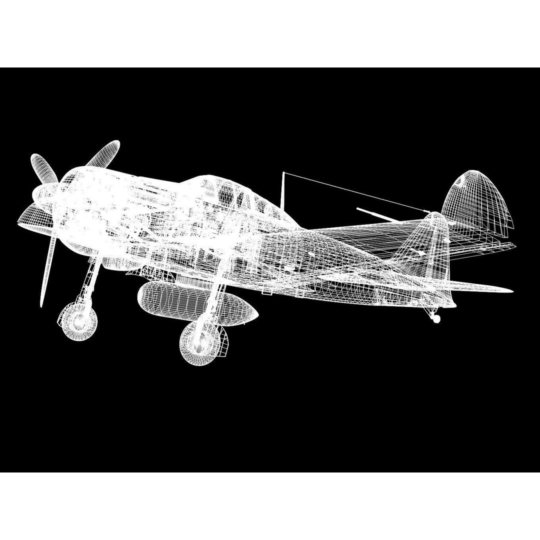 A6M2 Zero Fighter 3D Model – High Poly Aircraft for Animation, FBX