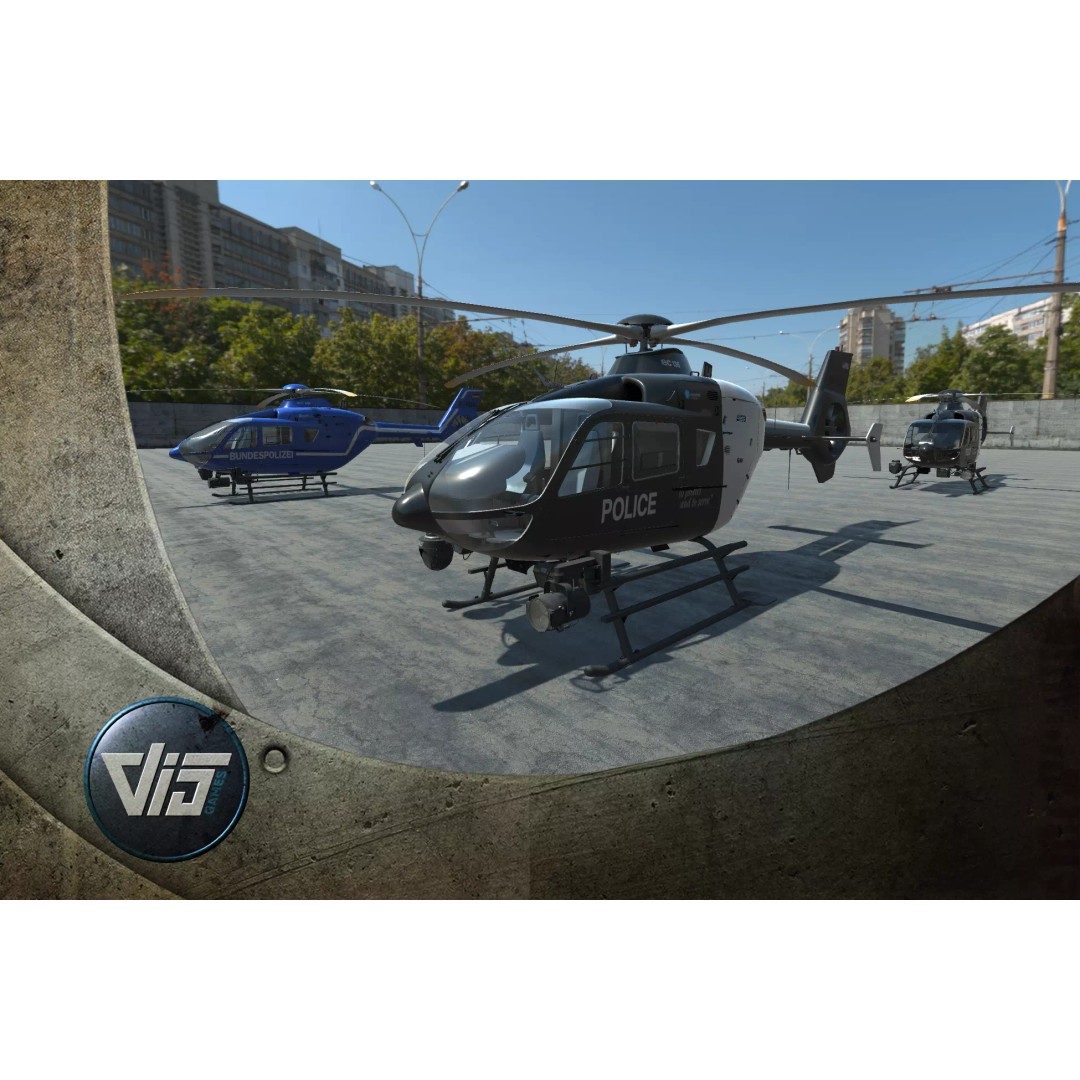 Police Helicopter 3D Model – Low Poly Game Asset, Unreal Engine - View 2
