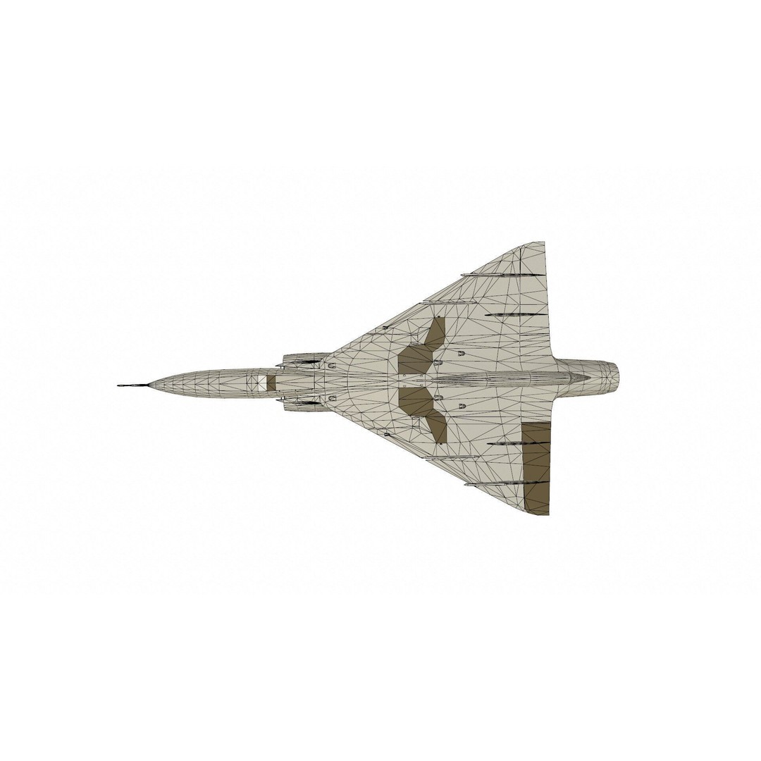Dassault Mirage III 3D Model – Low Poly Game-Ready Aircraft, FBX