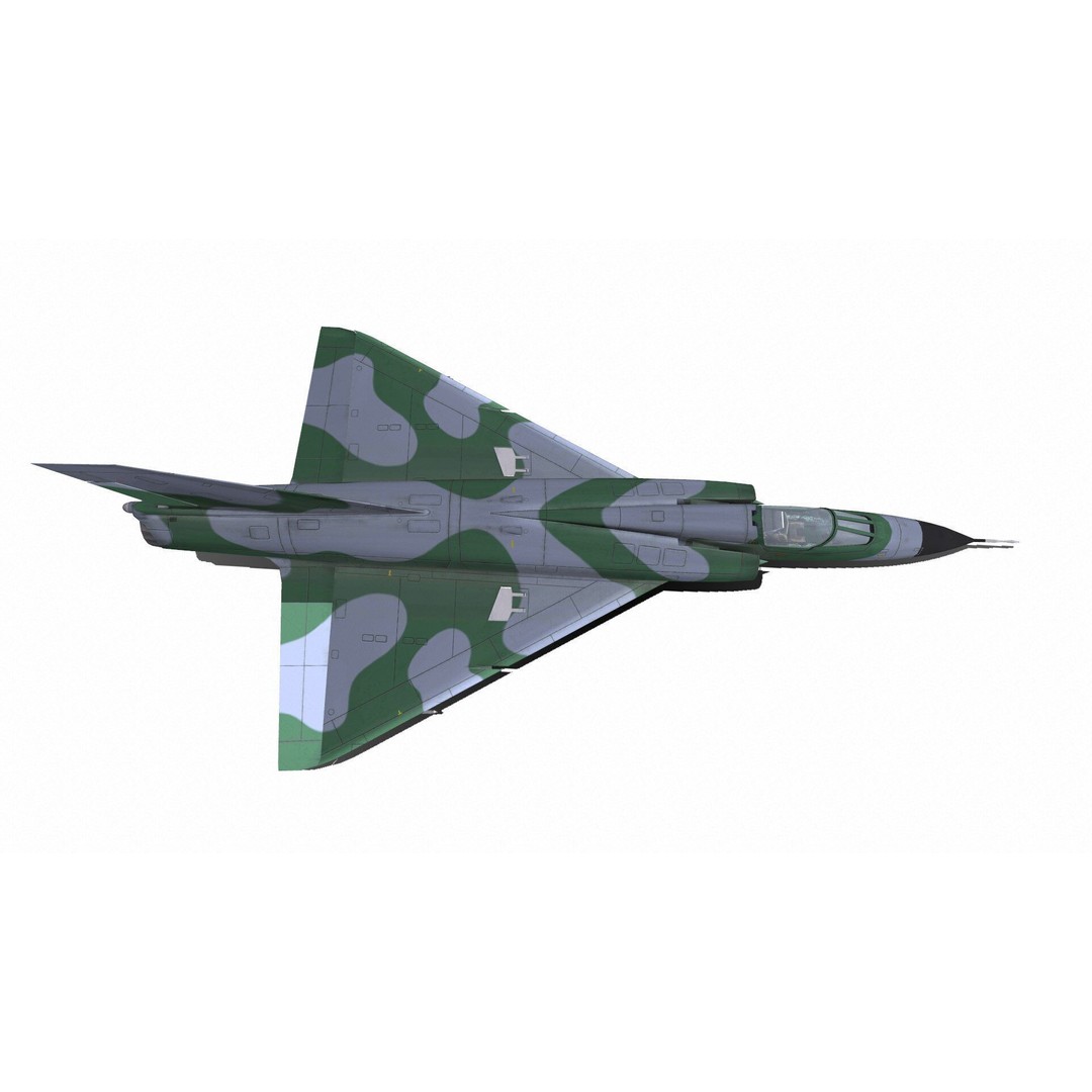 Dassault Mirage III 3D Model – Low Poly Game-Ready Aircraft, FBX - View 10