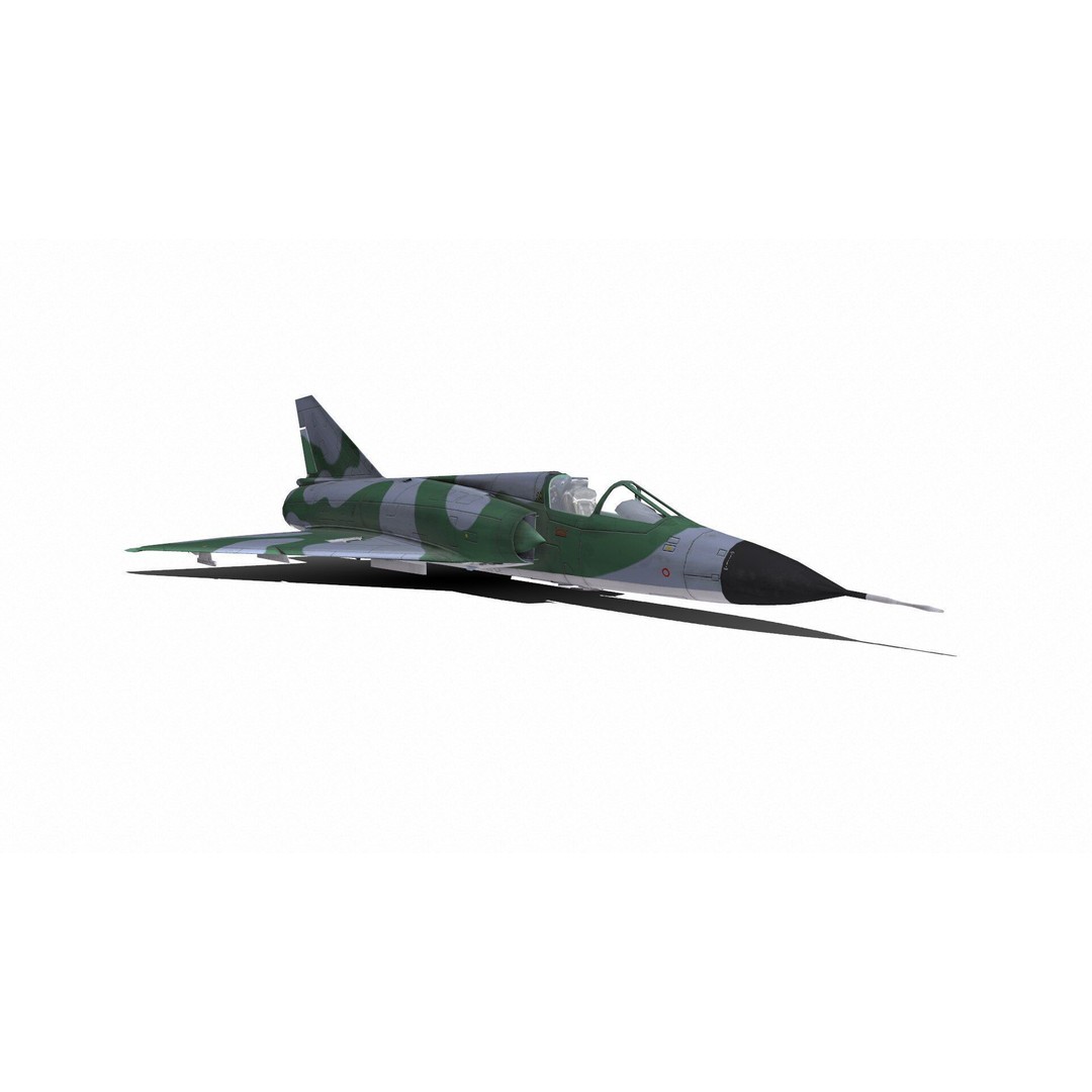 Dassault Mirage III 3D Model – Low Poly Game-Ready Aircraft, FBX - View 11