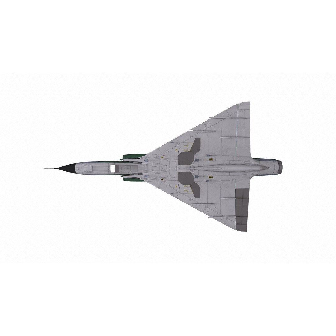 Dassault Mirage III 3D Model – Low Poly Game-Ready Aircraft, FBX - View 13