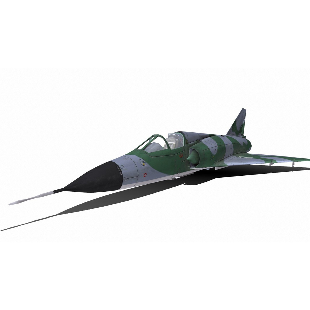 Dassault Mirage III 3D Model – Low Poly Game-Ready Aircraft, FBX - View 14