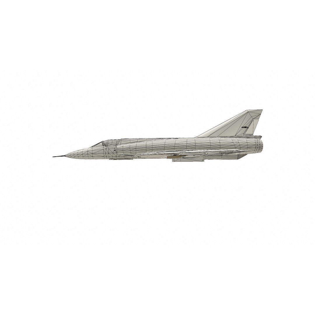 Dassault Mirage III 3D Model – Low Poly Game-Ready Aircraft, FBX - View 15
