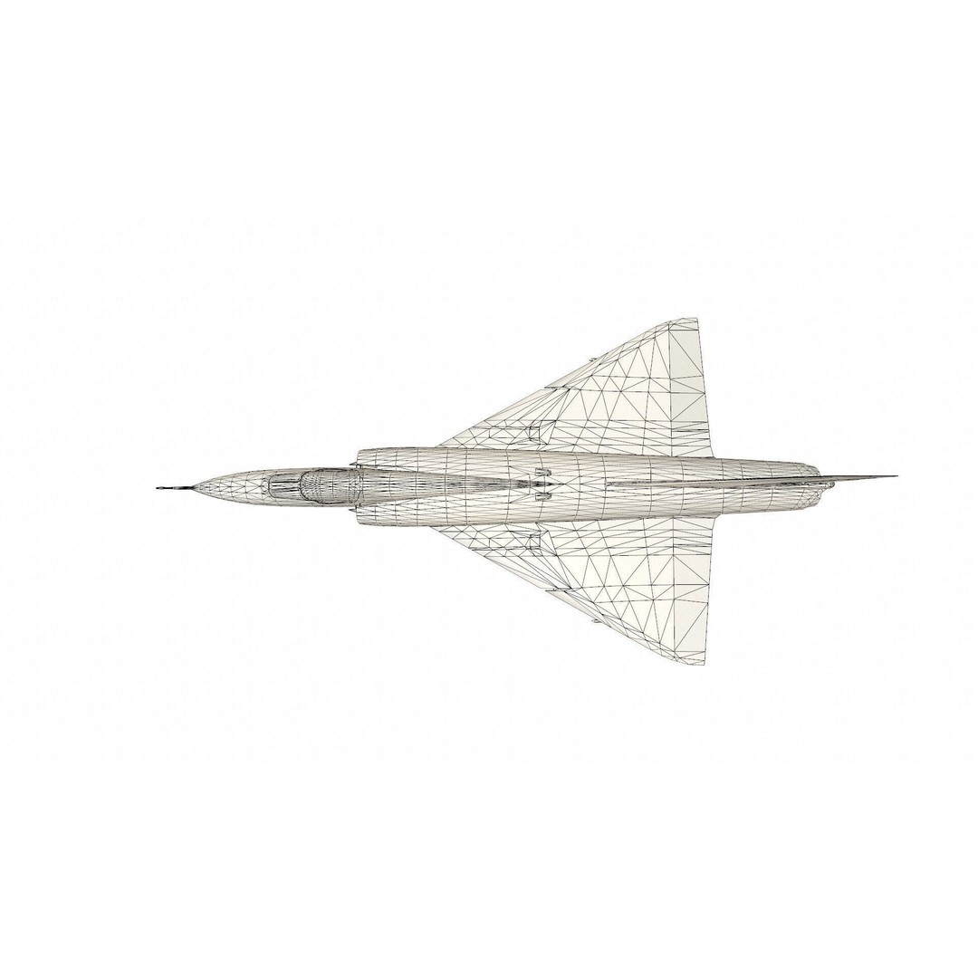 Dassault Mirage III 3D Model – Low Poly Game-Ready Aircraft, FBX - View 16