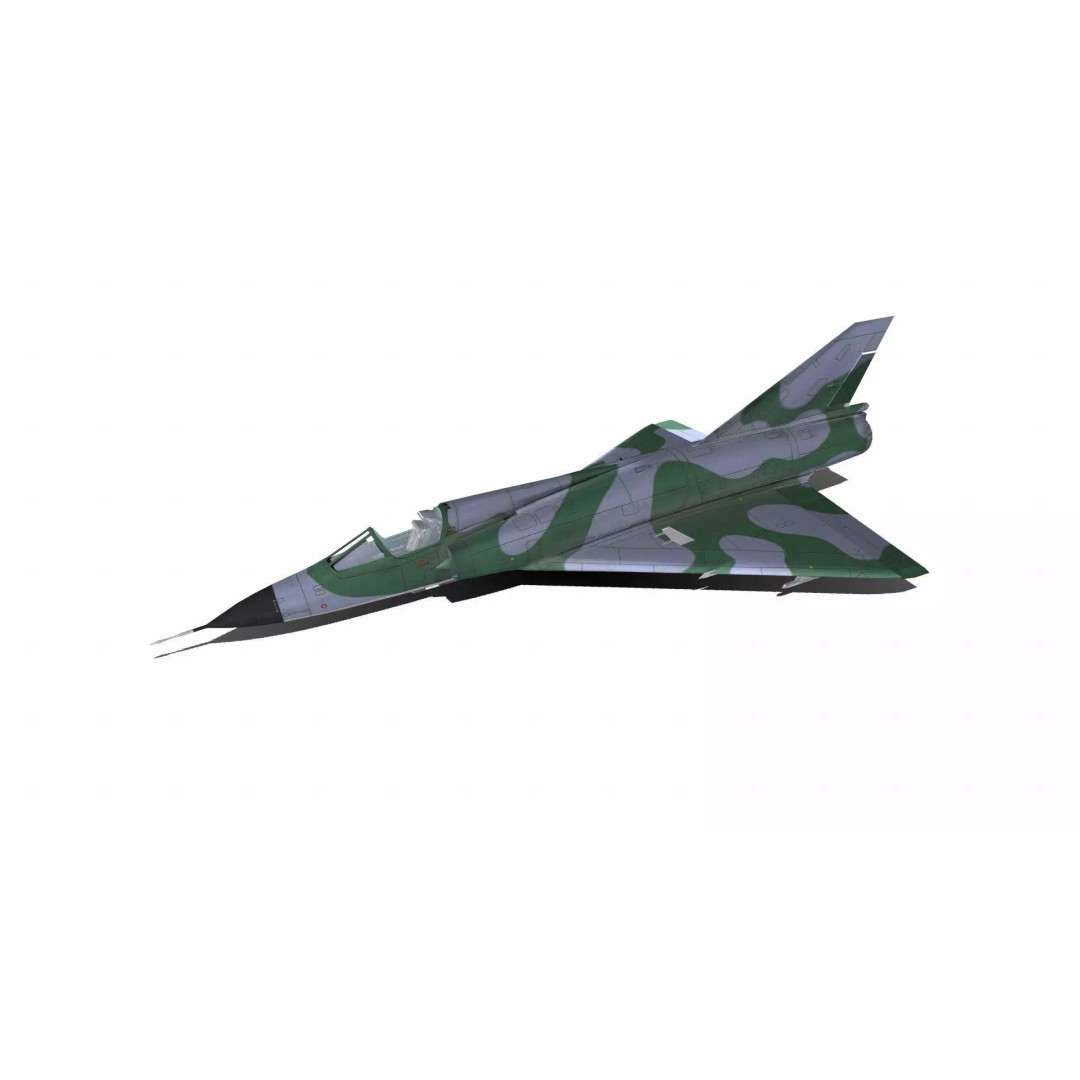Dassault Mirage III 3D Model – Low Poly Game-Ready Aircraft, FBX - View 2
