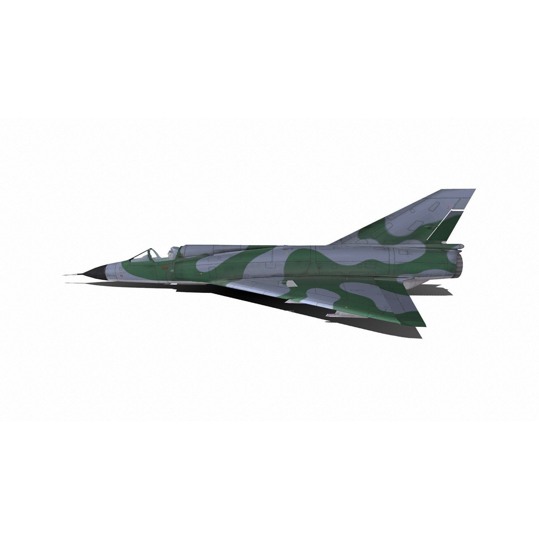 Dassault Mirage III 3D Model – Low Poly Game-Ready Aircraft, FBX - View 3