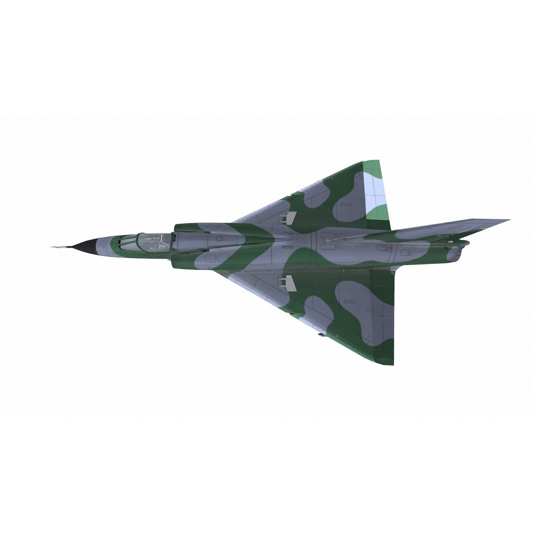 Dassault Mirage III 3D Model – Low Poly Game-Ready Aircraft, FBX - View 4