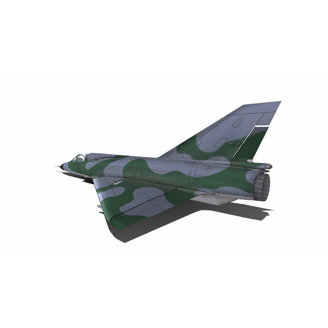 Dassault Mirage III 3D Model – Low Poly Game-Ready Aircraft, FBX - View 5