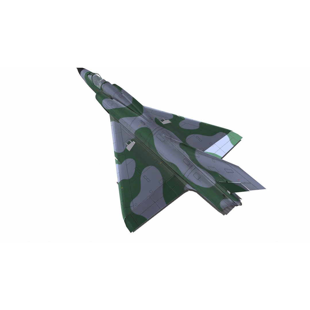 Dassault Mirage III 3D Model – Low Poly Game-Ready Aircraft, FBX - View 6