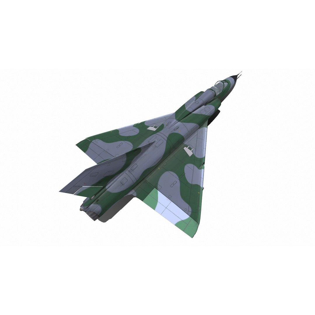 Dassault Mirage III 3D Model – Low Poly Game-Ready Aircraft, FBX - View 8