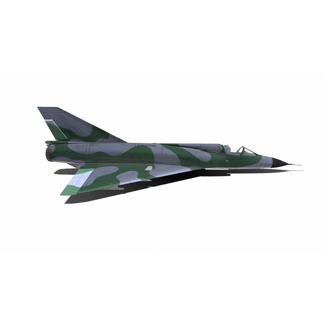 Dassault Mirage III 3D Model – Low Poly Game-Ready Aircraft, FBX - View 9