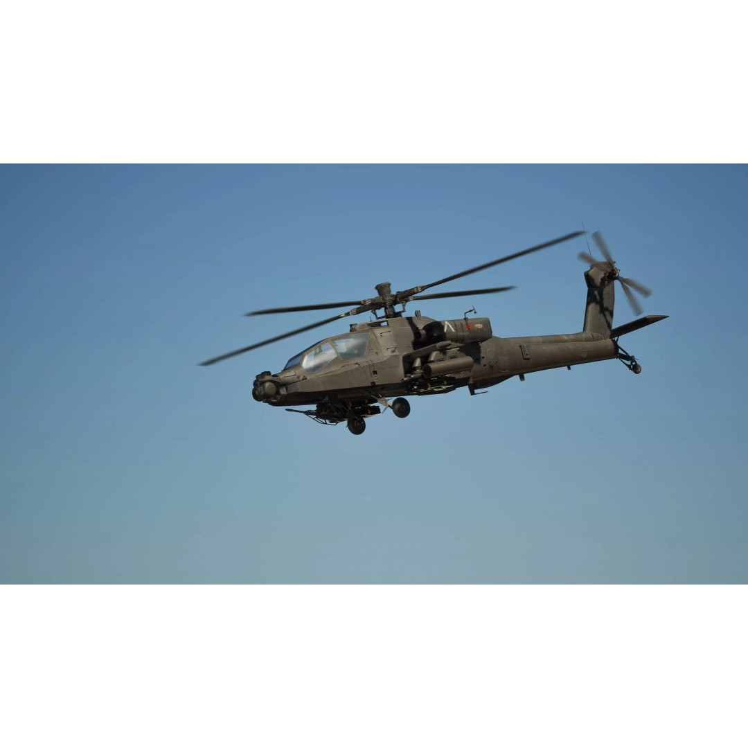 Apache AH-64D Longbow 3D Model – Low Poly Game Ready Helicopter, FBX - View 2