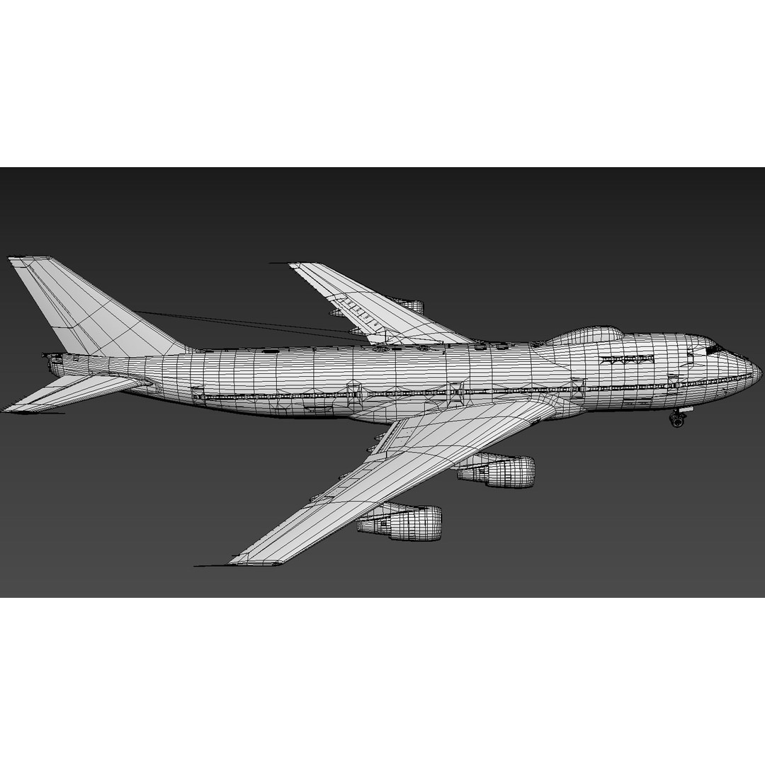 Boeing E-4 Doomsday Plane 3D Model – PBR Aircraft Asset, FBX, Blender - View 19