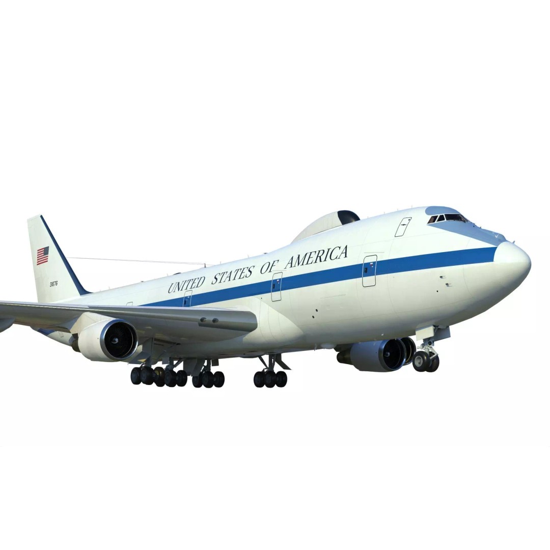Boeing E-4 Doomsday Plane 3D Model – PBR Aircraft Asset, FBX, Blender - View 2