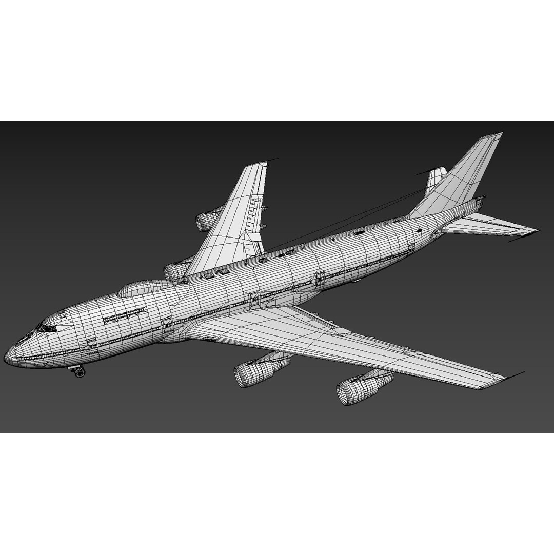 Boeing E-4 Doomsday Plane 3D Model – PBR Aircraft Asset, FBX, Blender - View 22