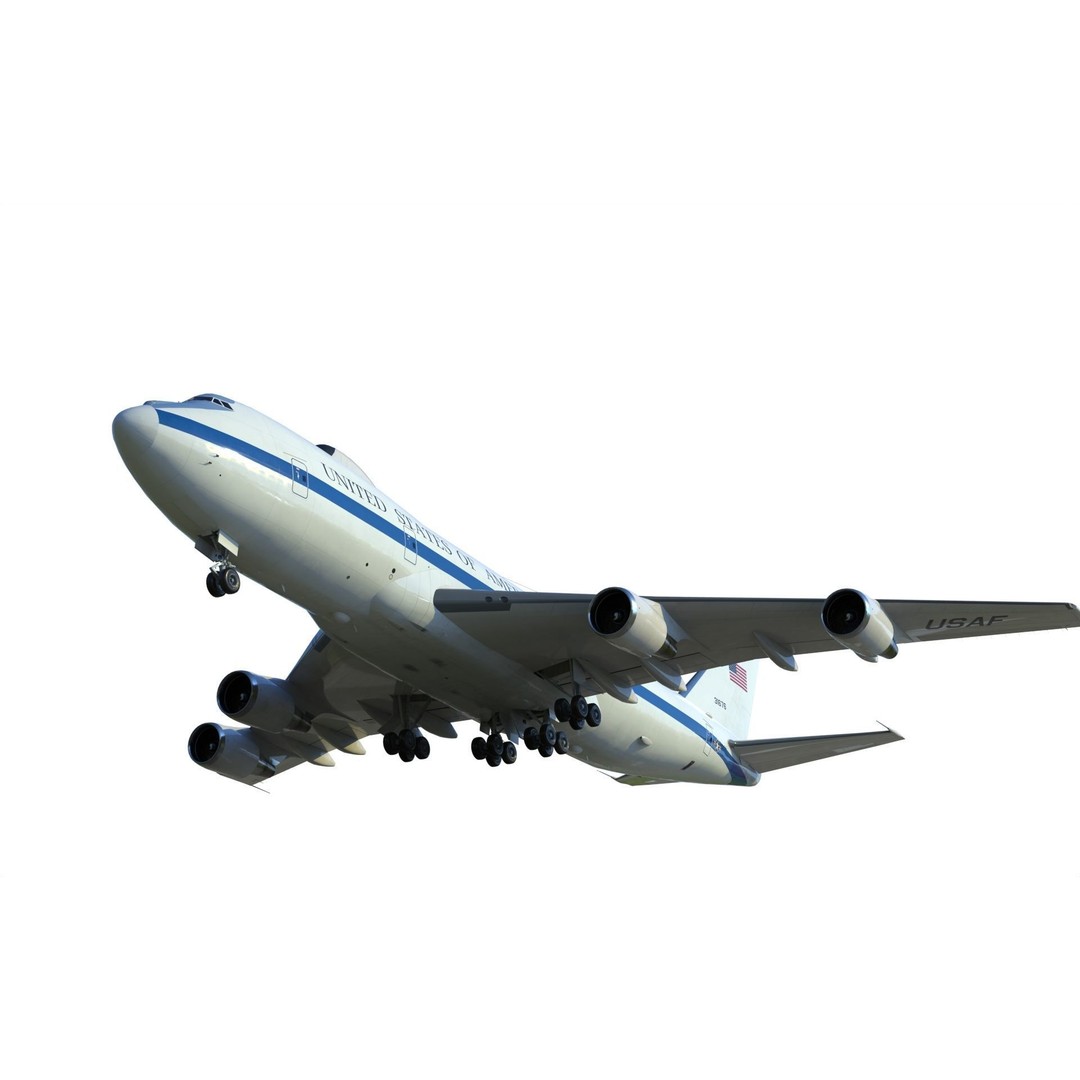 Boeing E-4 Doomsday Plane 3D Model – PBR Aircraft Asset, FBX, Blender - View 9